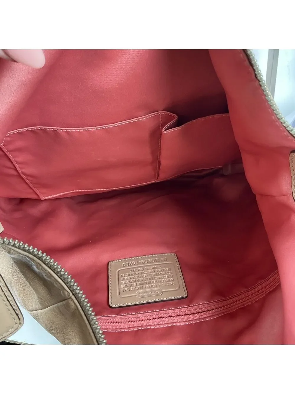 Coach Kristin Beige Leather Hobo Hand‎ Shoulder Bag